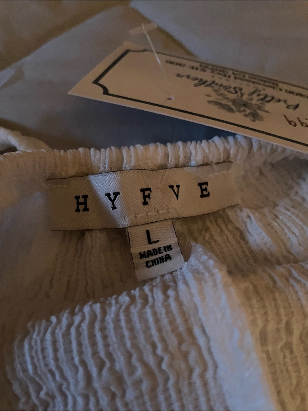 HYFVE White Textured Ruffle Strap Romper - Picture 4 of 4